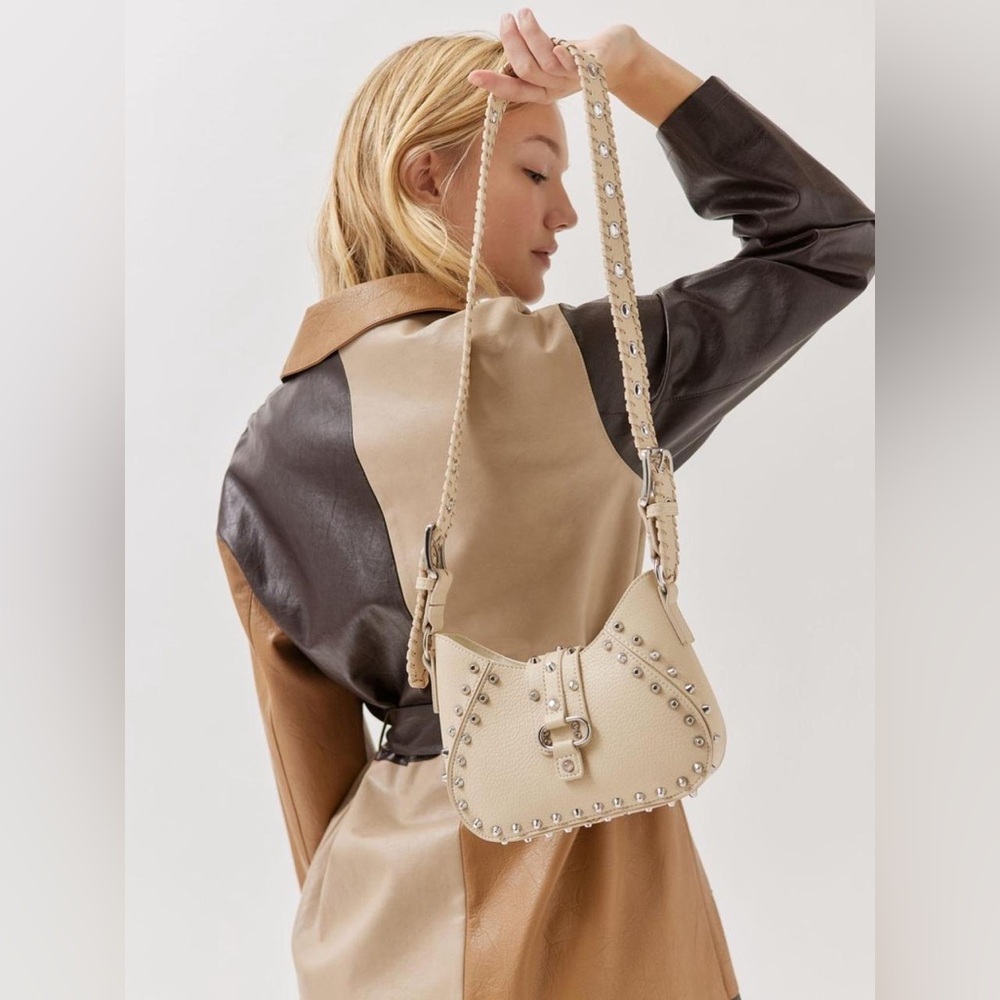 Studded shoulder/crossbody bag